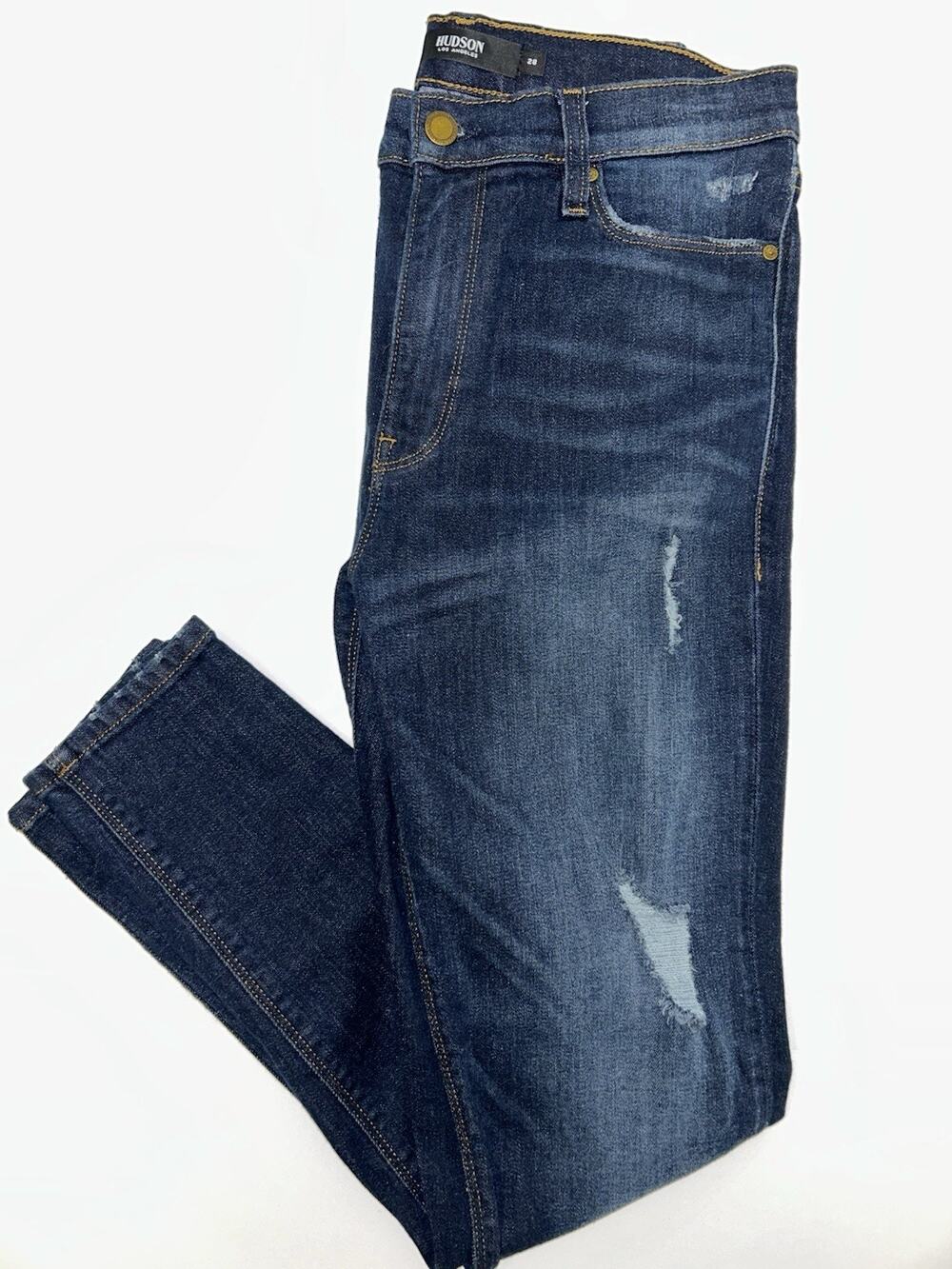 Hudson Barbara Super Skinny Ankle Jeans Womens Blue Canyon Wash Size 28 US